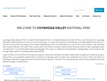 Tablet Screenshot of cuyahoga-valley.org